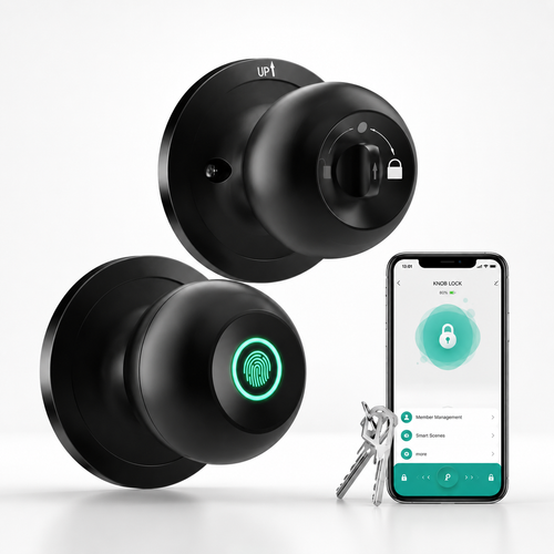 3-in-1 Keyless Entry Smart Fingerprint Door Knob with App Control