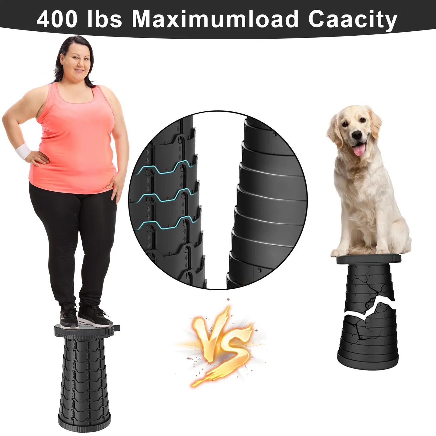 Upgraded Collapsible Stool Lightweight