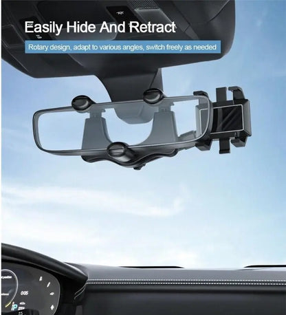 360 Degree Car Phone Holder Rearview Mirror