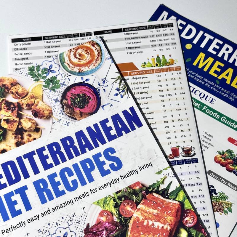 Master the Mediterranean Diet Effortlessly with This All-in-One 3-Piece Visual Guide Set