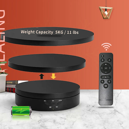 Electric 360 Degree Shooting Turntable with 3 Display Plates