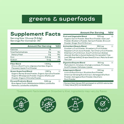 Bloom Nutrition Greens & Superfoods Powder (30 Servings)