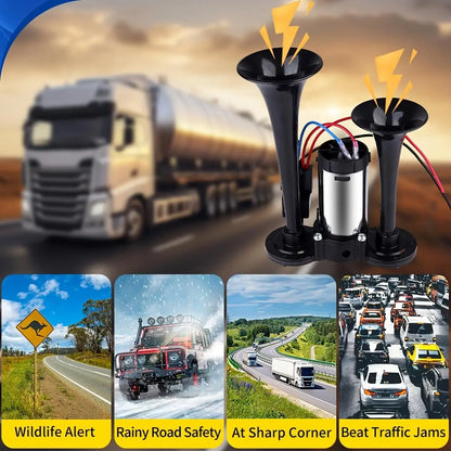 2026 Upgraded 12V 130DB Air Horn Dual Horn