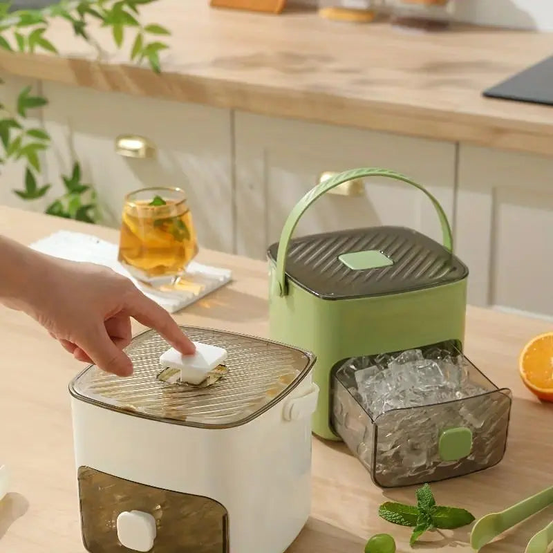 Handheld Ice Bucket, 48-Cell Ice Cube Tray, Ice Mold, Freezing Tool — Food-Grade, Large-Capacity, Home Press-Type Ice Cube Tray