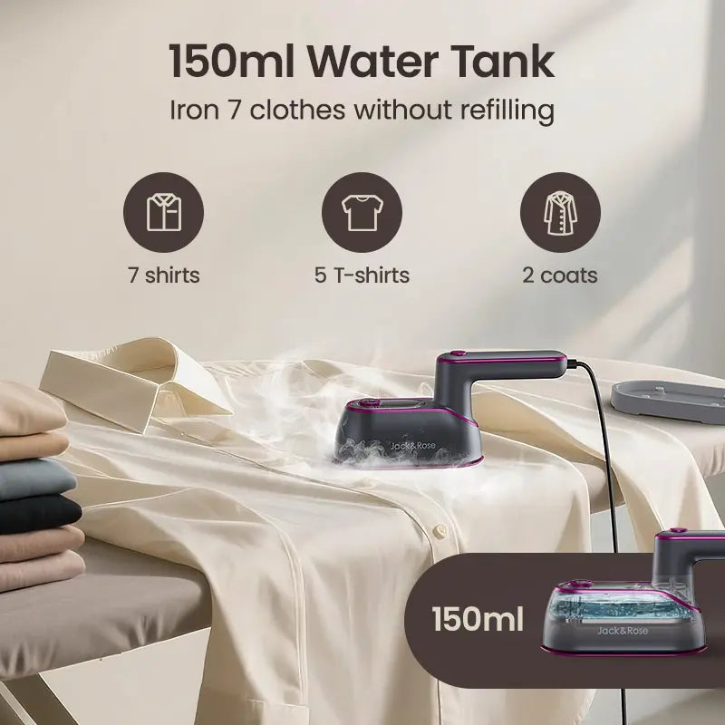 Jack&Rose 2-in-1 Steam Iron & Clothes Steamer
