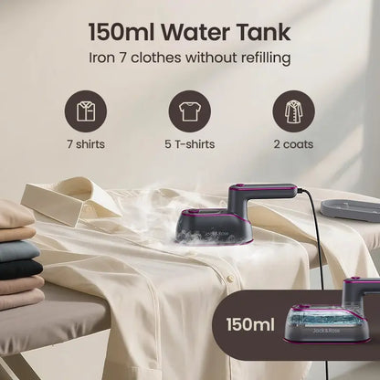 Jack&Rose 2-in-1 Steam Iron & Clothes Steamer