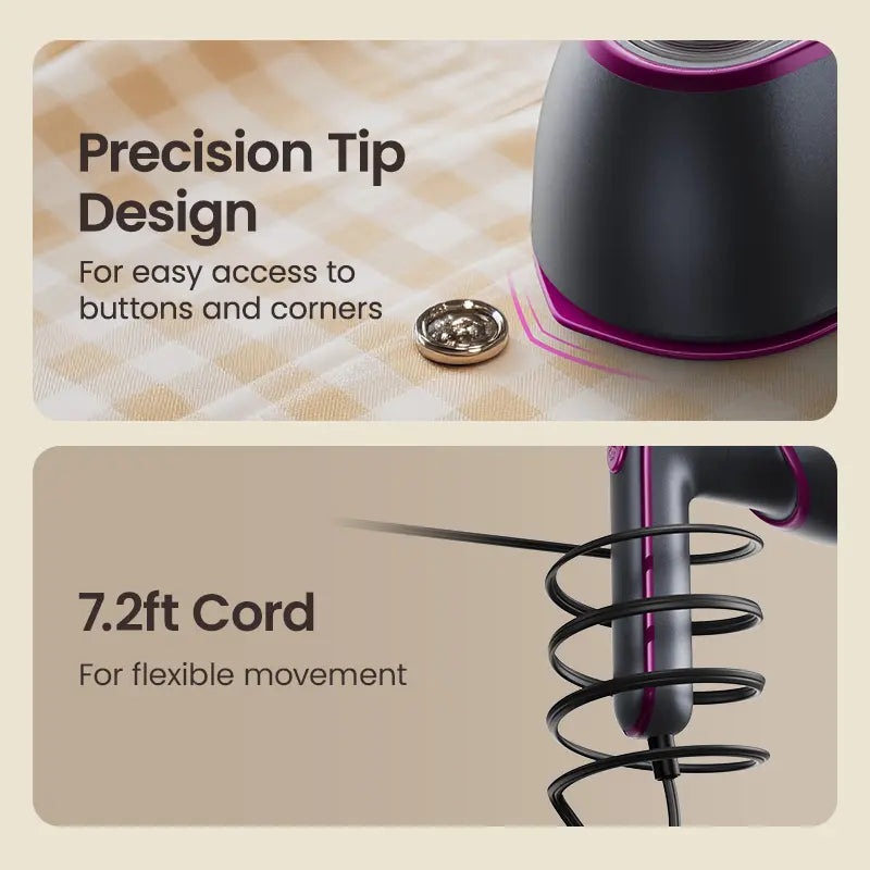 Jack&Rose 2-in-1 Steam Iron & Clothes Steamer