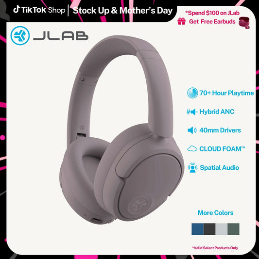 JLab JBuds Lux Active Noise Cancellation Wireless Bluetooth Headphones