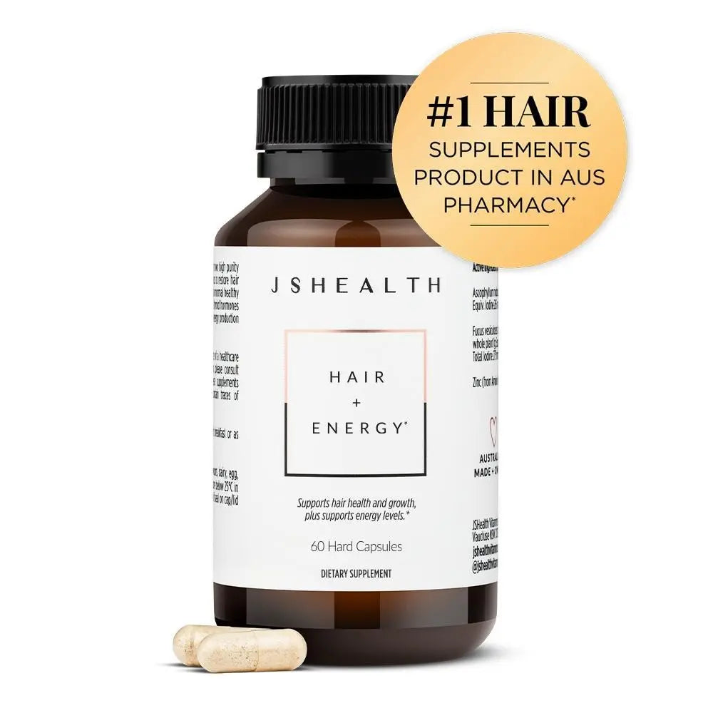 JSHealth Hair + Energy | Hair Vitamins Supplement for Daily Vitality
