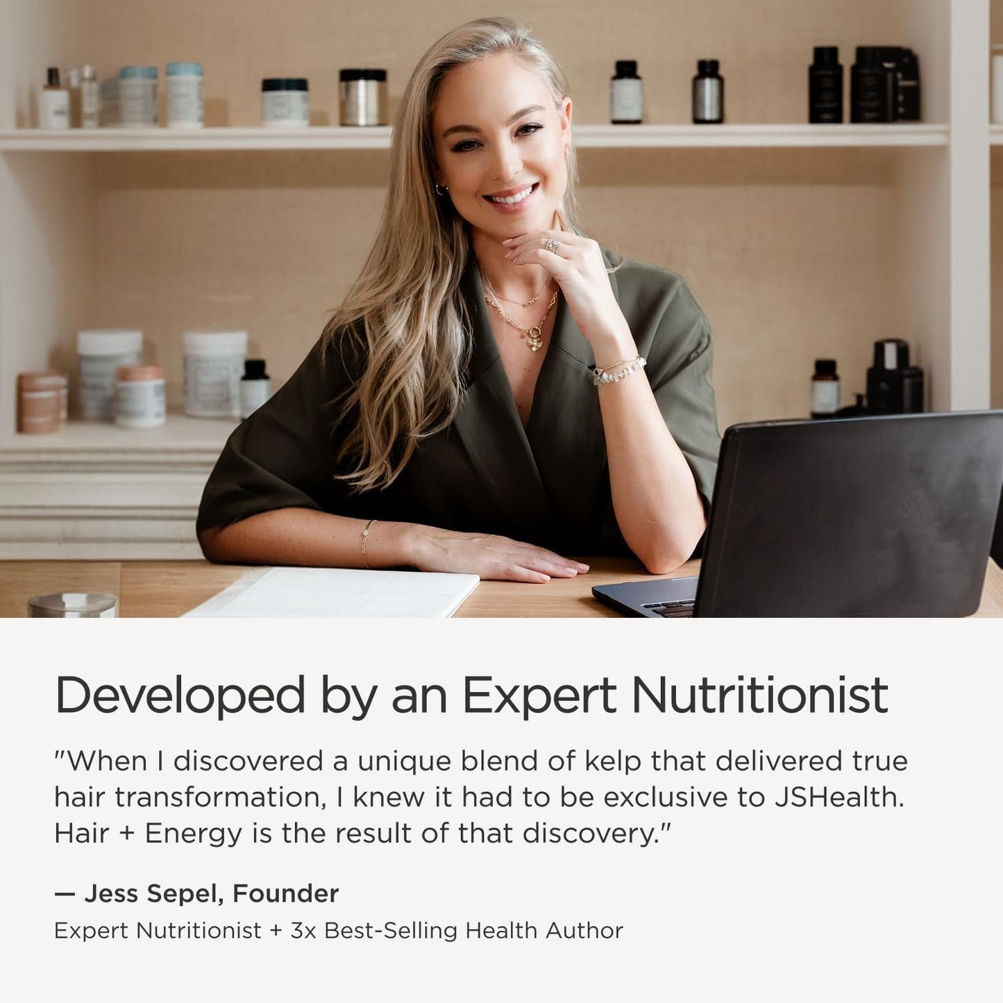 JSHealth Hair + Energy | Hair Vitamins Supplement for Daily Vitality
