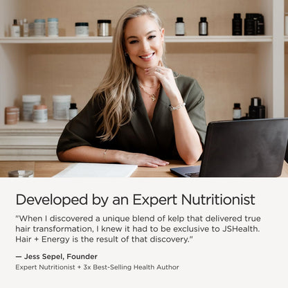 JSHealth Hair + Energy | Hair Vitamins Supplement for Daily Vitality