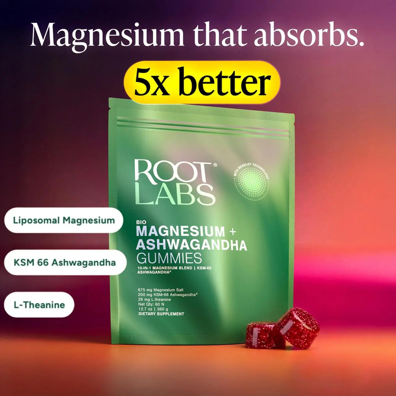 Liposomal Magnesium + Ashwagandha Gummies