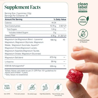 Liposomal Magnesium + Ashwagandha Gummies