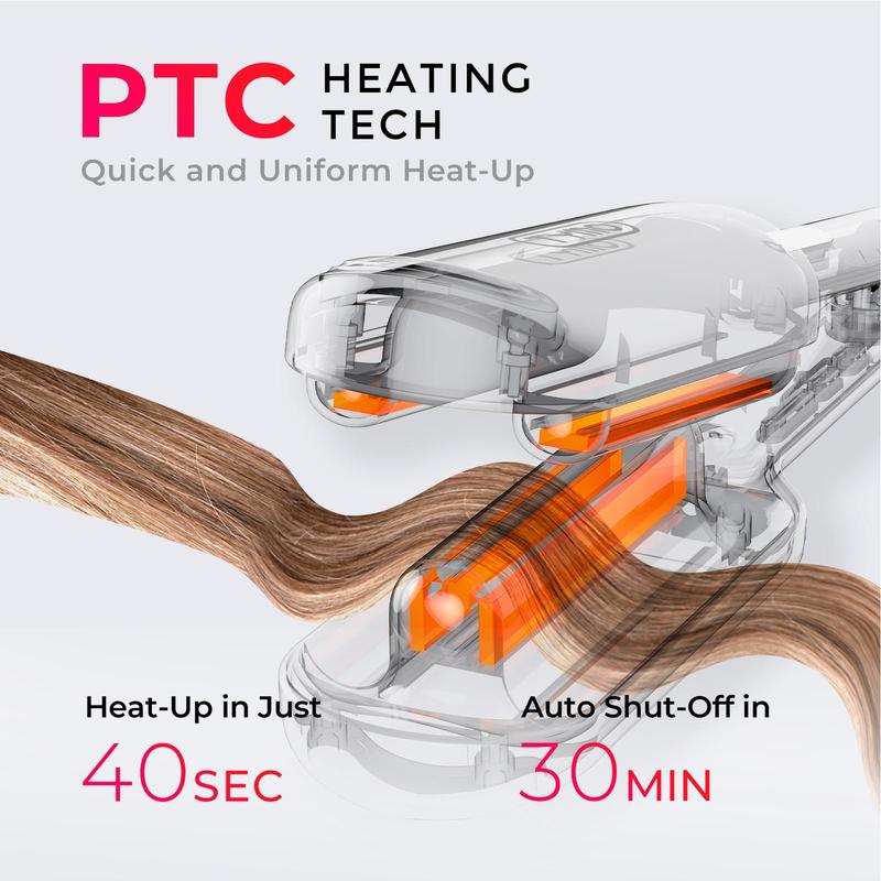 TYMO ROVY 1.25-Inch Beach Waves Curling Wand