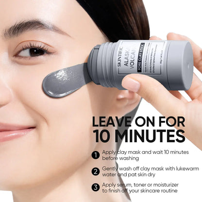 SKINTIFIC Alaska Volcano Pore Clay Stick Cleansing Blackhead Remover Face Mask Stick