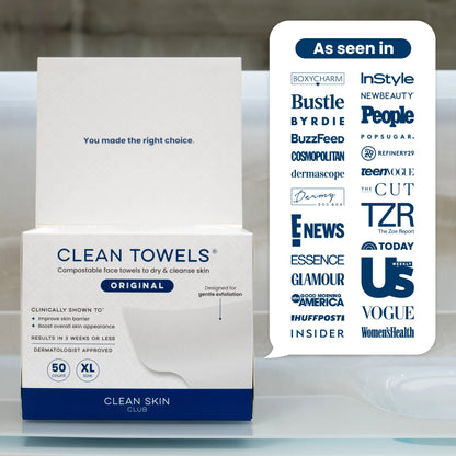 The World's 1st Bacteria-Free XL Face Towels