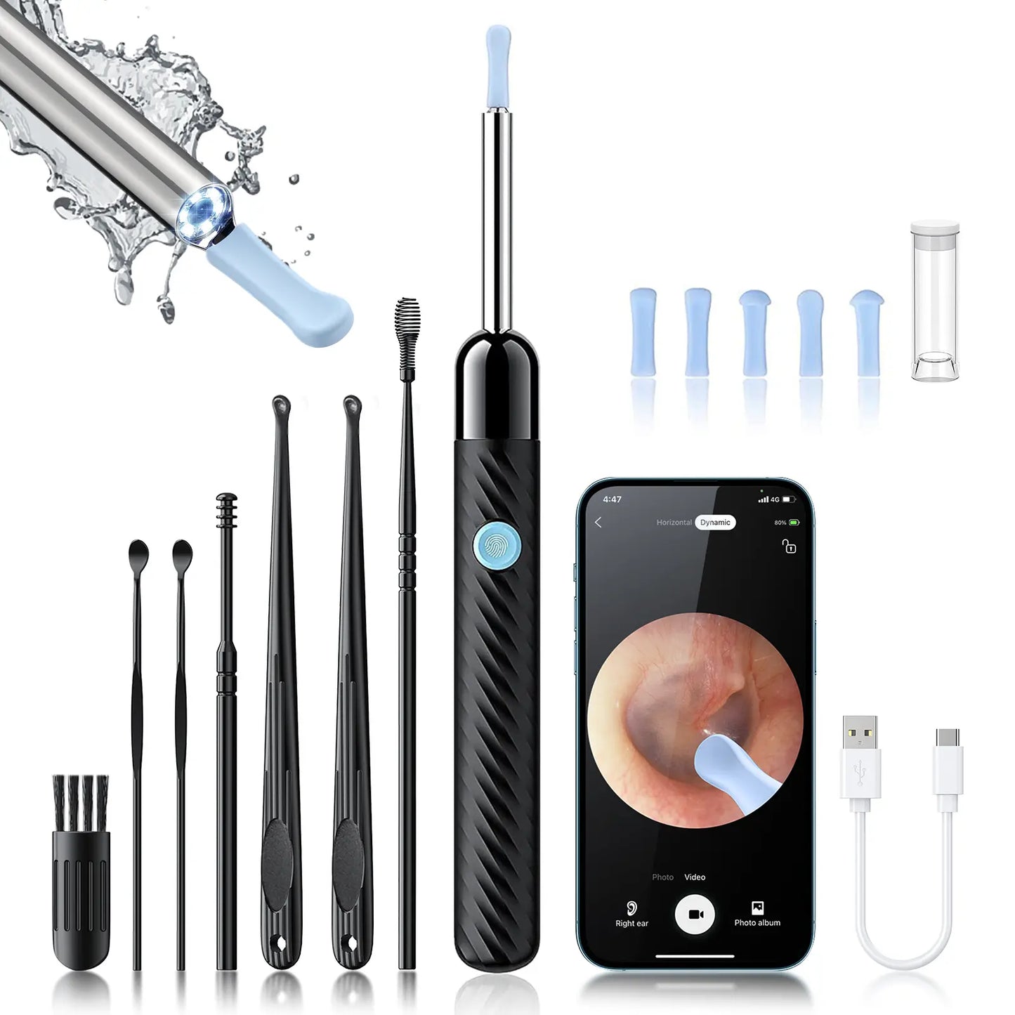 LOYKER Ear Wax Removal Tool, 1080P Ear Camera with Light